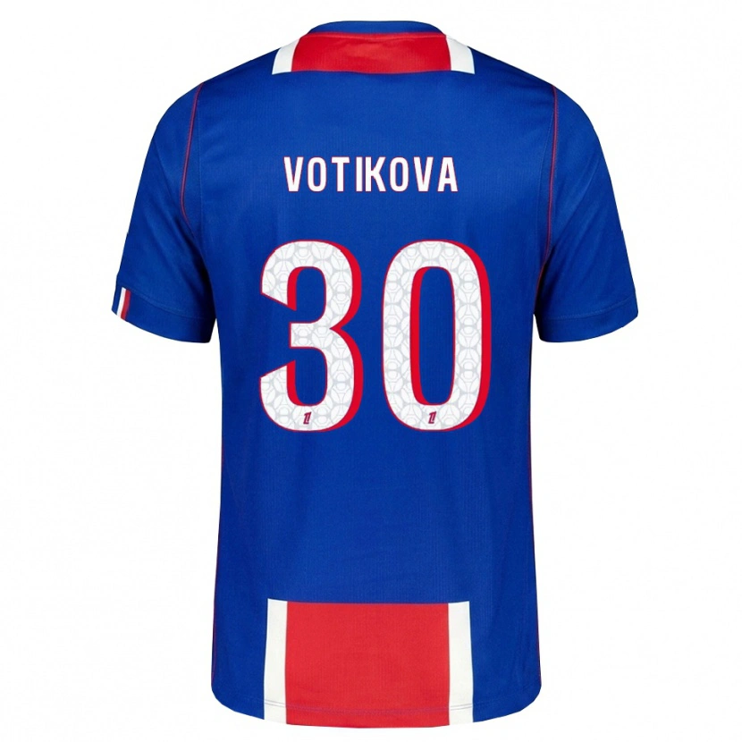 Danxen Bambino Maglia Barbora Votikova #30 Rosso Bianco Blu Kit Gara Home 2026/27 Maglietta