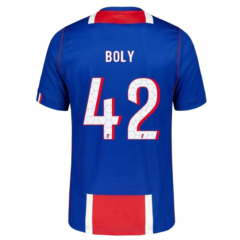 Danxen Bambino Maglia David Boly #42 Rosso Bianco Blu Kit Gara Home 2026/27 Maglietta