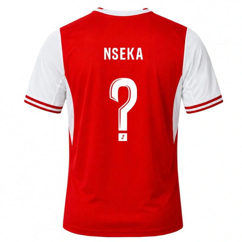 Danxen Bambino Maglia Nelson Nseka #0 Rosso Bianco Kit Gara Home 2026/27 Maglietta