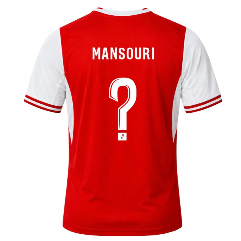 Danxen Bambino Maglia Keryane Mansouri #0 Rosso Bianco Kit Gara Home 2026/27 Maglietta