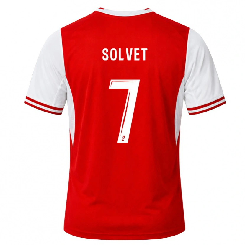 Danxen Bambino Maglia Anddrys Solvet #7 Rosso Bianco Kit Gara Home 2026/27 Maglietta