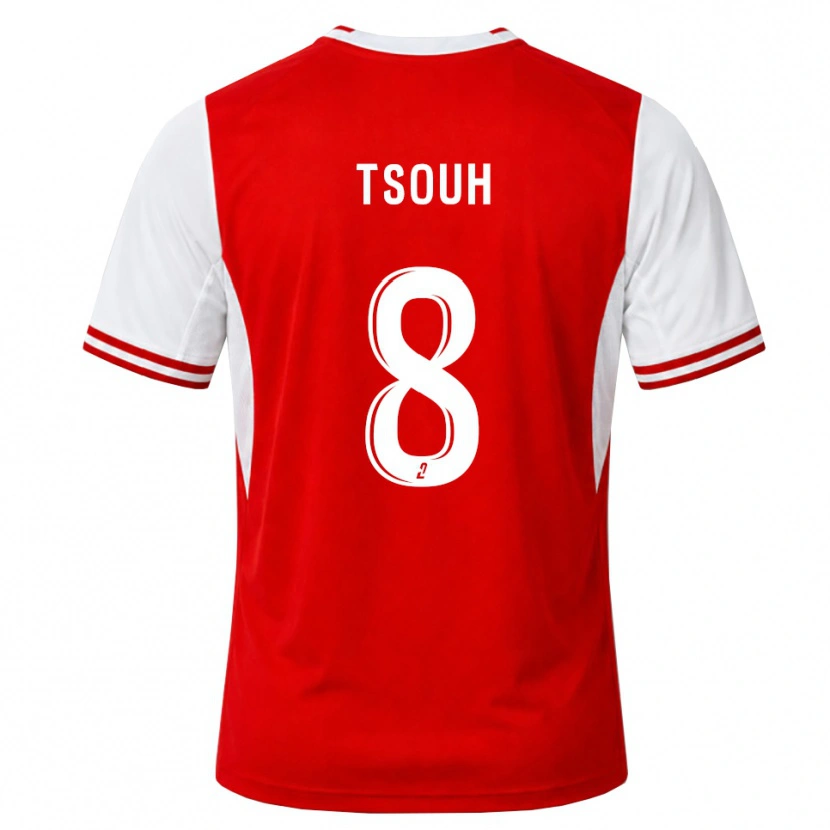 Danxen Bambino Maglia Justin Tsouh #8 Rosso Bianco Kit Gara Home 2026/27 Maglietta