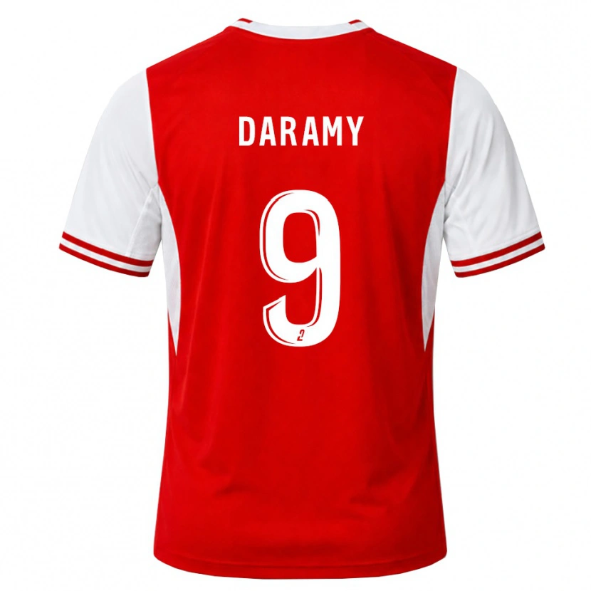Danxen Bambino Maglia Mohamed Daramy #9 Rosso Bianco Kit Gara Home 2026/27 Maglietta