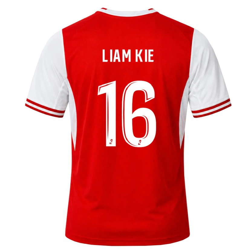 Danxen Bambino Maglia Khalil-Liam Kie #16 Rosso Bianco Kit Gara Home 2026/27 Maglietta