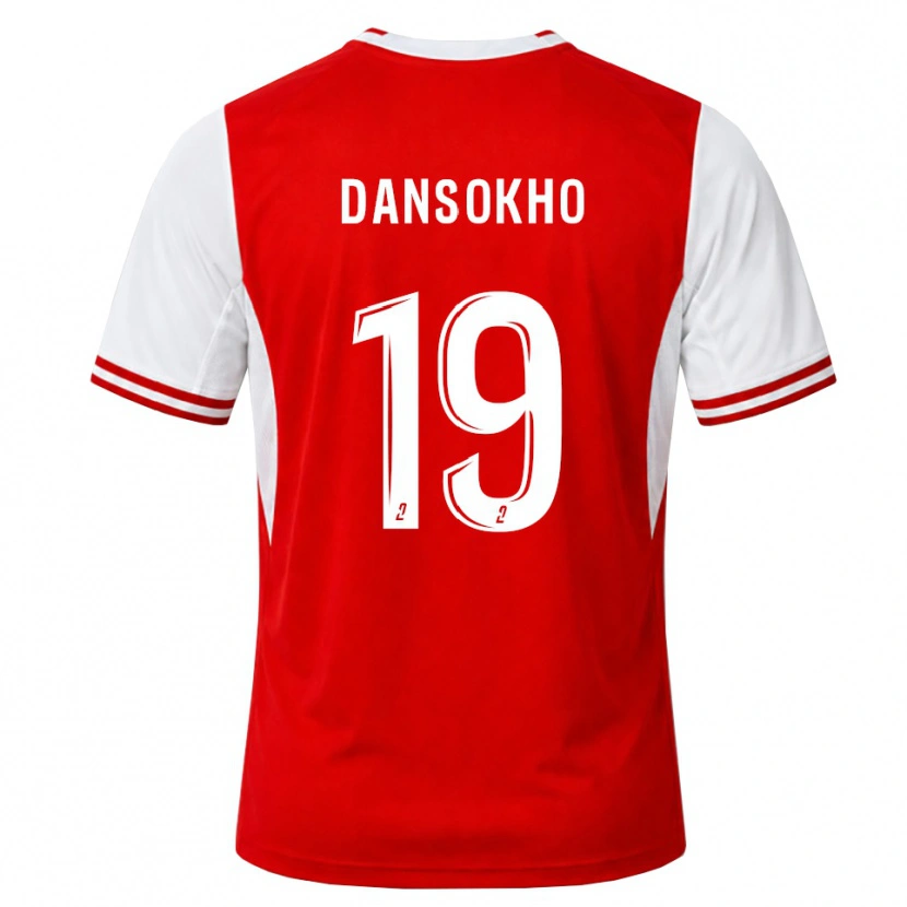 Danxen Bambino Maglia Ansoumana Dansokho #19 Rosso Bianco Kit Gara Home 2026/27 Maglietta