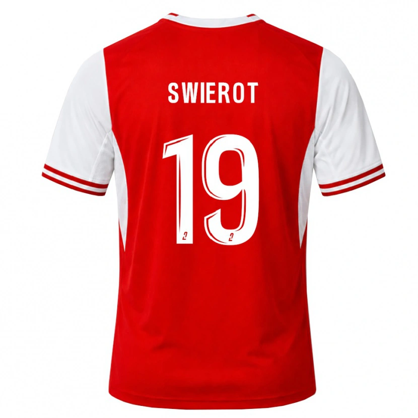 Danxen Bambino Maglia Julie Swierot #19 Rosso Bianco Kit Gara Home 2026/27 Maglietta