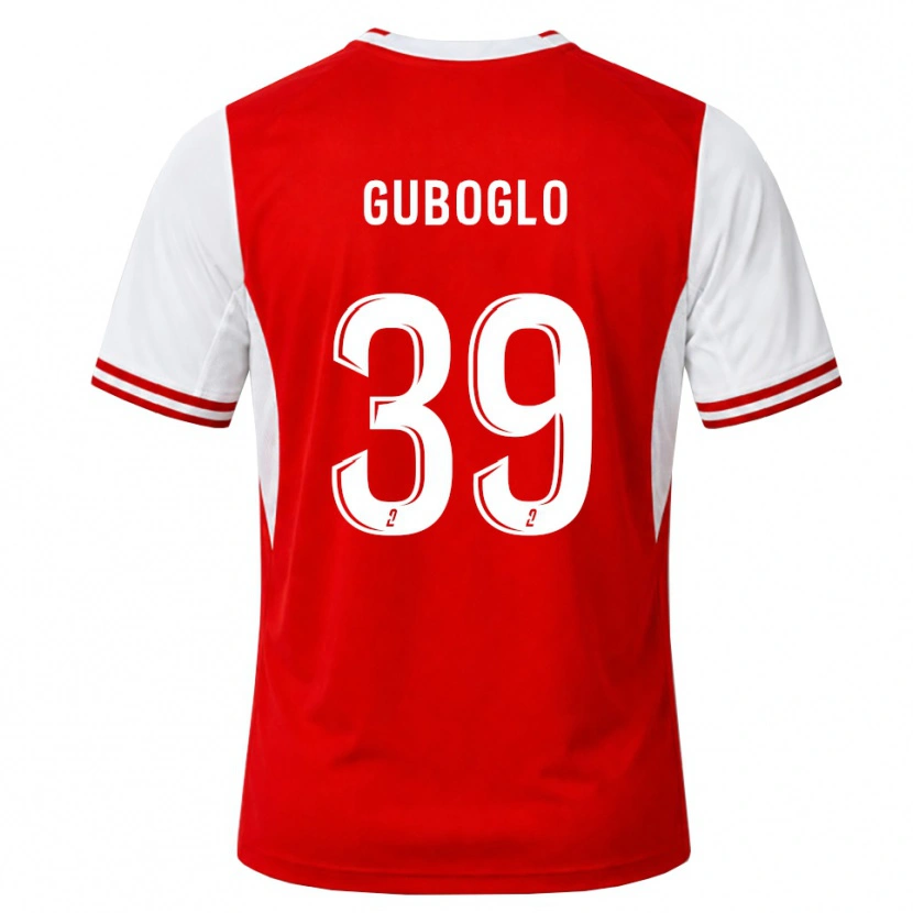 Danxen Bambino Maglia Aleksandr Guboglo #39 Rosso Bianco Kit Gara Home 2026/27 Maglietta