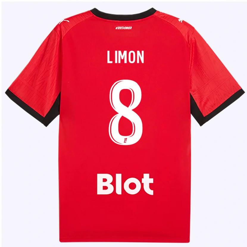 Danxen Bambino Maglia Paolo Limon #8 Rosso Nero Bianco Kit Gara Home 2026/27 Maglietta