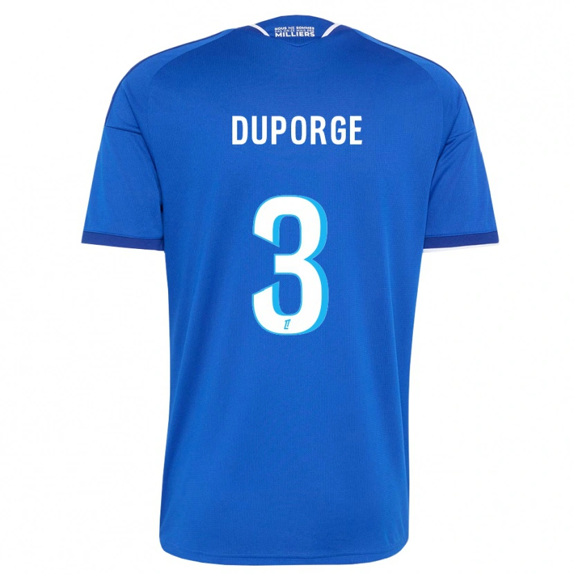 Danxen Bambino Maglia Morgane Duporge #3 Blu Reale Bianco Kit Gara Home 2026/27 Maglietta