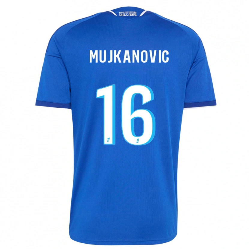 Danxen Bambino Maglia Edin Mujkanovic #16 Blu Reale Bianco Kit Gara Home 2026/27 Maglietta