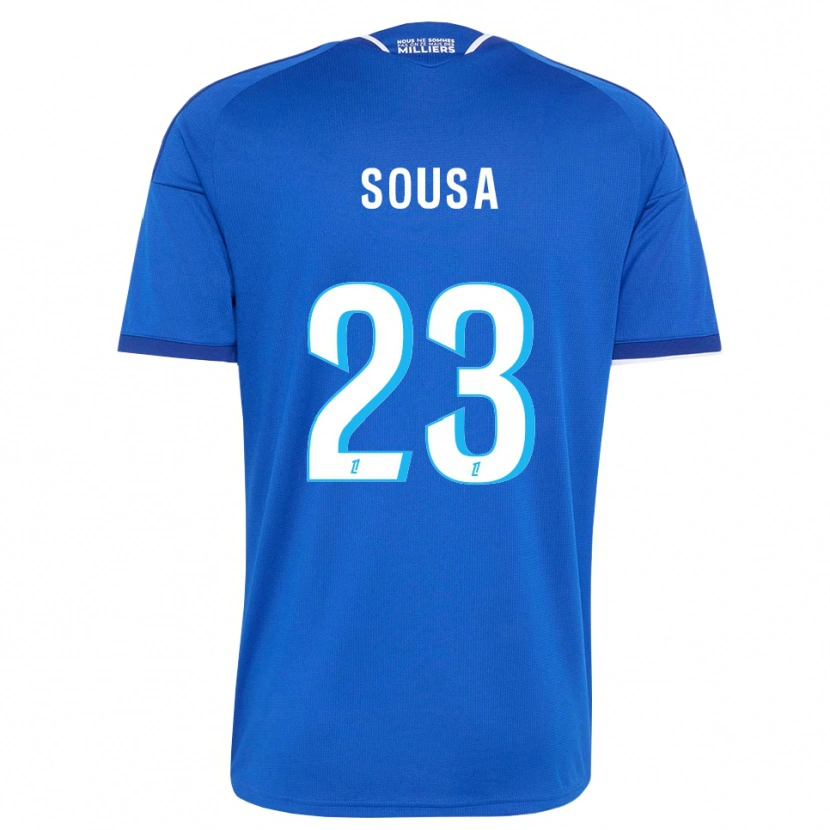 Danxen Bambino Maglia Diogo Sousa #23 Blu Reale Bianco Kit Gara Home 2026/27 Maglietta
