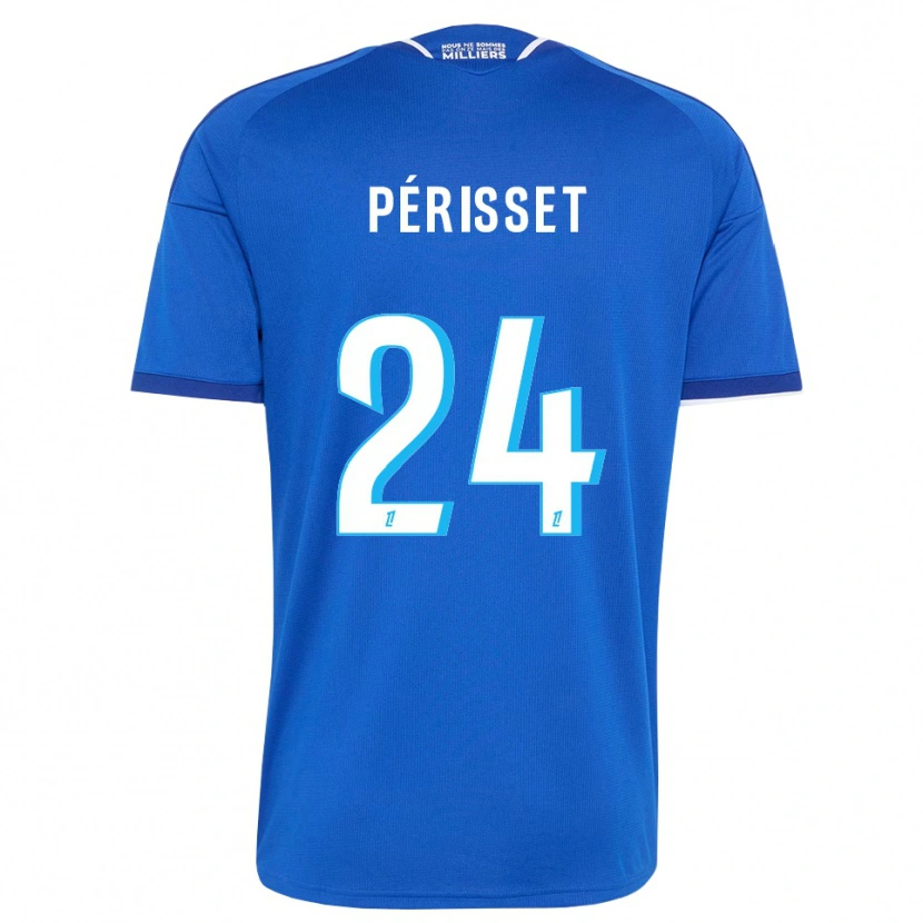 Danxen Bambino Maglia Ève Périsset #24 Blu Reale Bianco Kit Gara Home 2026/27 Maglietta