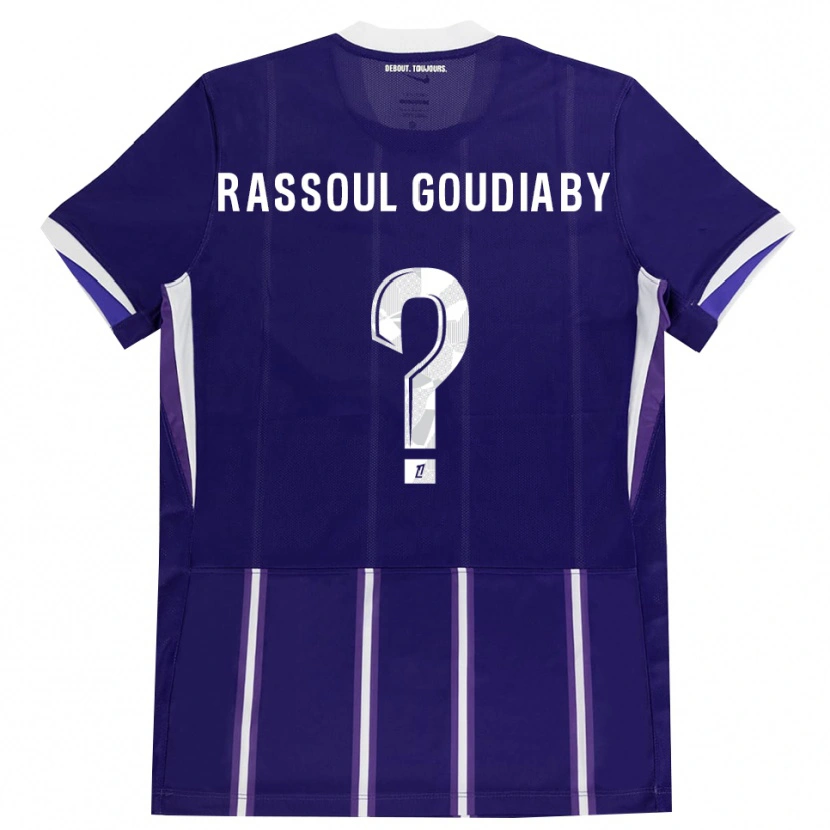 Danxen Bambino Maglia Khadim Rassoul Goudiaby #0 Viola Bianco Kit Gara Home 2026/27 Maglietta