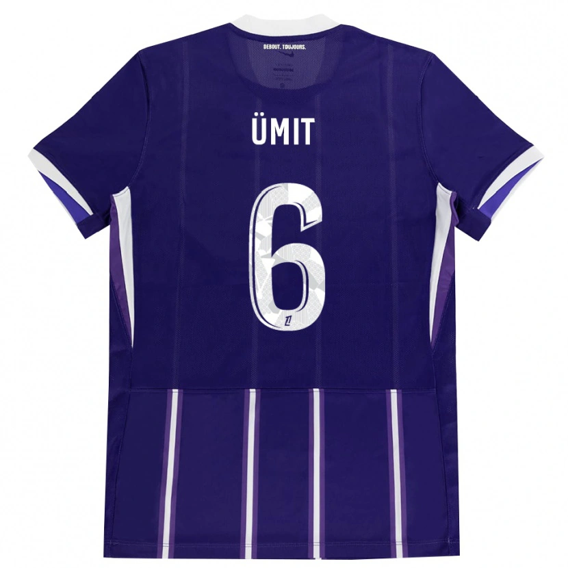 Danxen Bambino Maglia Ümit Akdağ #6 Viola Bianco Kit Gara Home 2026/27 Maglietta