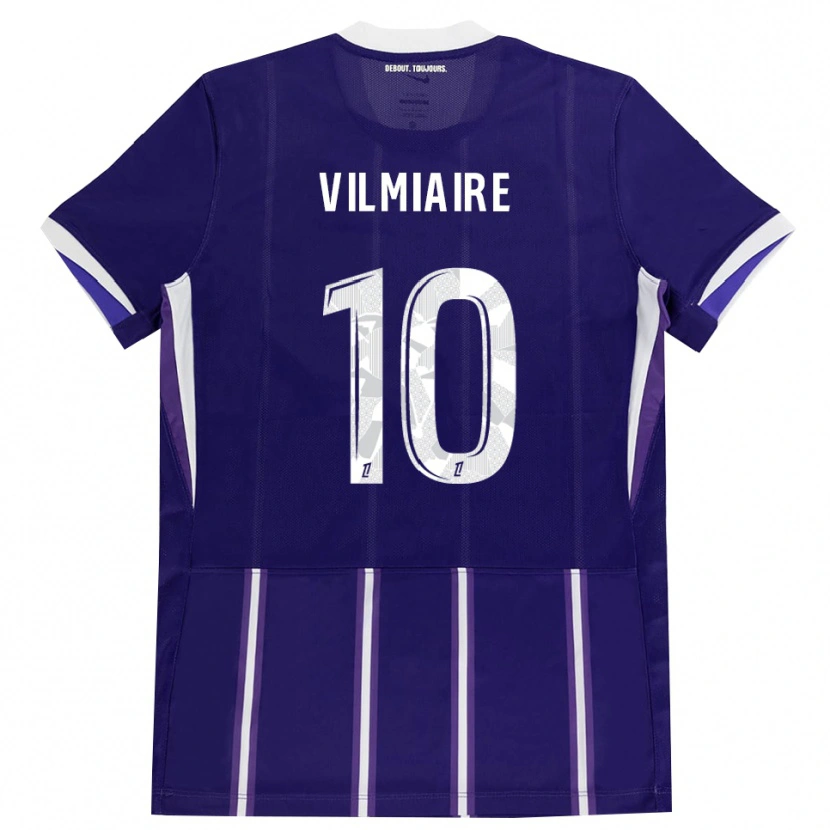 Danxen Bambino Maglia Kelly Vilmiaire #10 Viola Bianco Kit Gara Home 2026/27 Maglietta