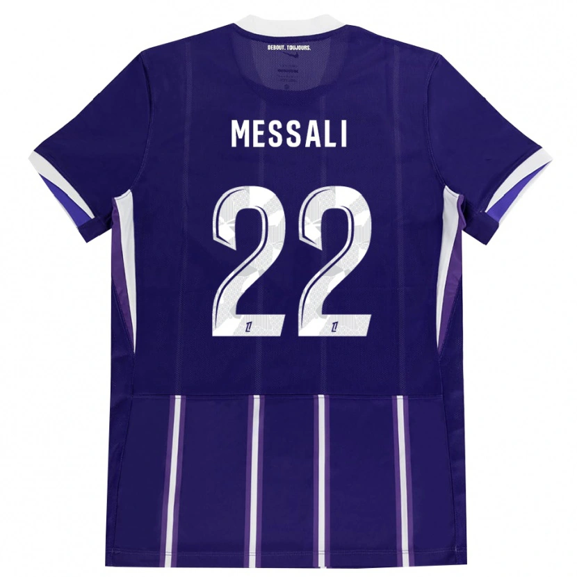Danxen Bambino Maglia Rafik Messali #22 Viola Bianco Kit Gara Home 2026/27 Maglietta