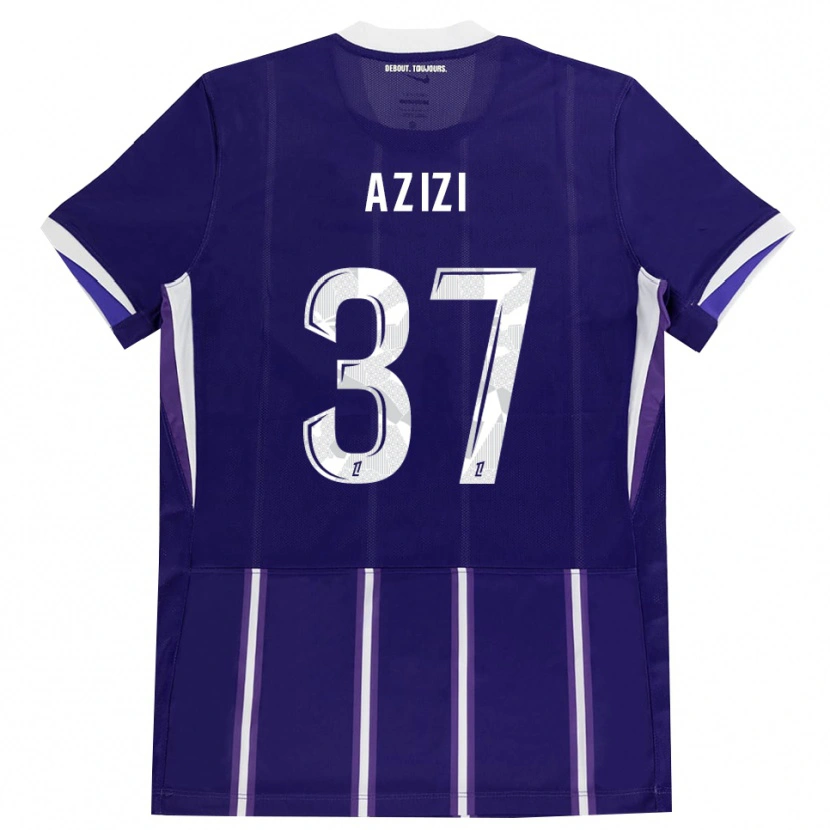 Danxen Bambino Maglia Ilyas Azizi #37 Viola Bianco Kit Gara Home 2026/27 Maglietta