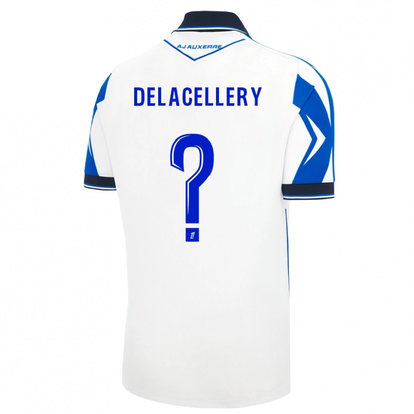 Danxen Bambino Maglia Coralie Delacellery #0 Nero Bianco Blu Kit Gara Home 2026/27 Maglietta