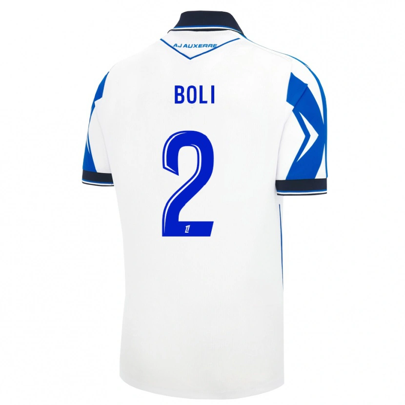 Danxen Bambino Maglia Franck Boli #2 Nero Bianco Blu Kit Gara Home 2026/27 Maglietta