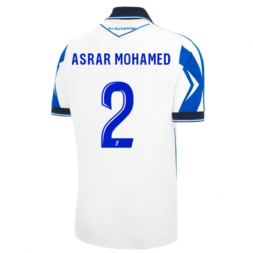 Danxen Bambino Maglia El Asrar Mohamed #2 Nero Bianco Blu Kit Gara Home 2026/27 Maglietta