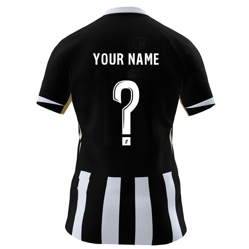 Danxen Bambino Maglia Il Tuo Nome #0 Nero Blu Kit Gara Home 2026/27 Maglietta