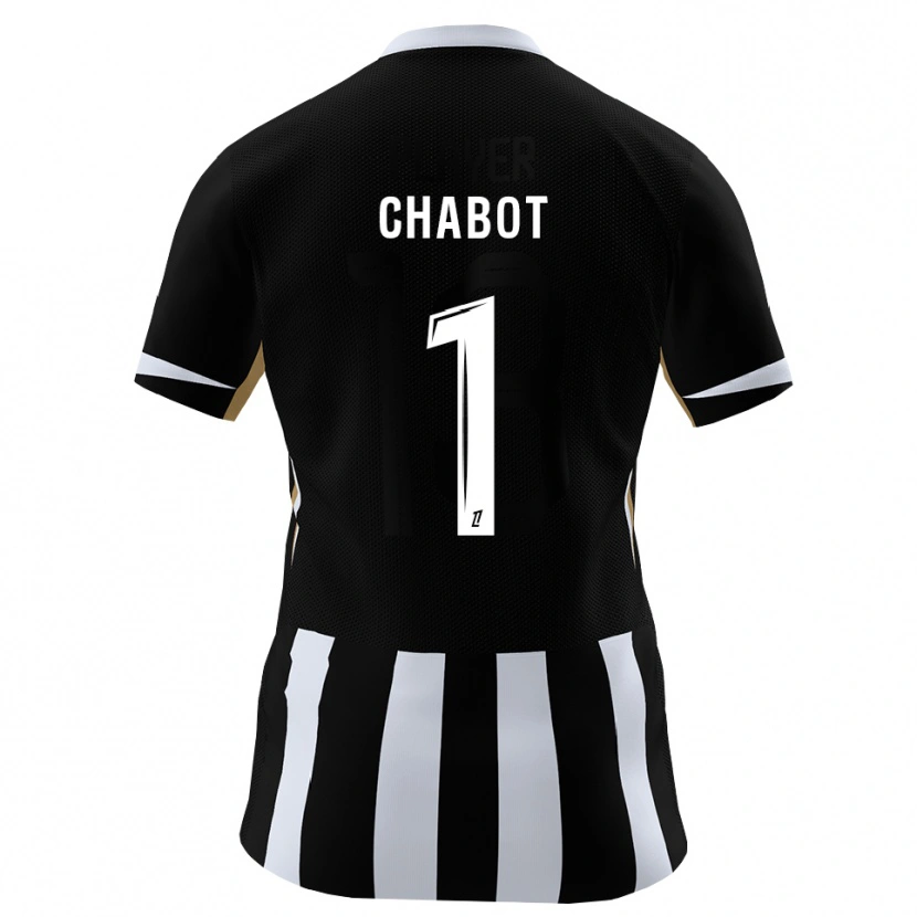 Danxen Bambino Maglia Max-Edgar Chabot #1 Nero Blu Kit Gara Home 2026/27 Maglietta