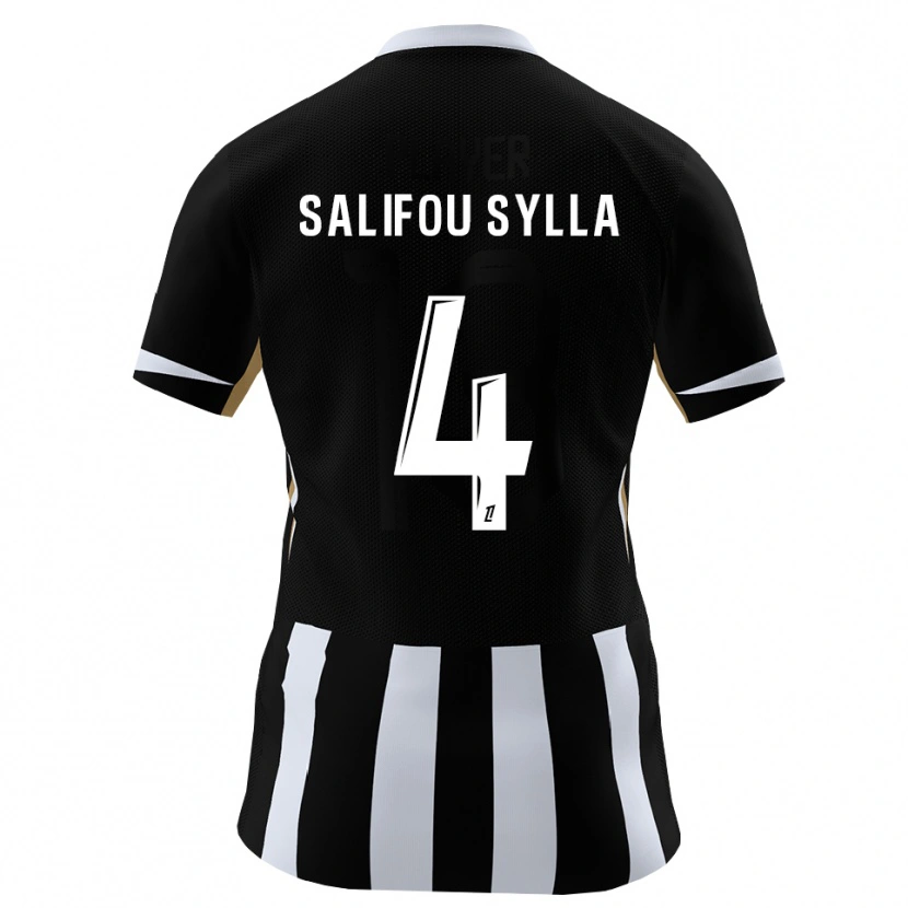 Danxen Bambino Maglia Salifou Sylla #4 Nero Blu Kit Gara Home 2026/27 Maglietta