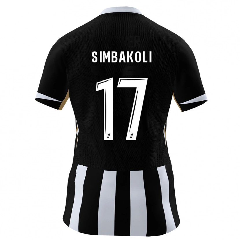 Danxen Bambino Maglia Usman Simbakoli #17 Nero Blu Kit Gara Home 2026/27 Maglietta