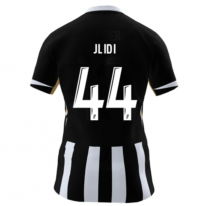 Danxen Bambino Maglia Yahia Jlidi #44 Nero Blu Kit Gara Home 2026/27 Maglietta