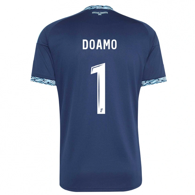 Danxen Bambino Maglia Isaac Doamo #1 Blu Acciaio Bianco Kit Gara Home 2026/27 Maglietta