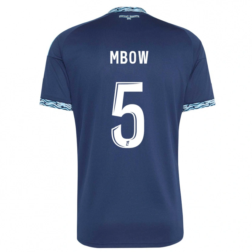 Danxen Bambino Maglia Moustapha Mbow #5 Blu Acciaio Bianco Kit Gara Home 2026/27 Maglietta