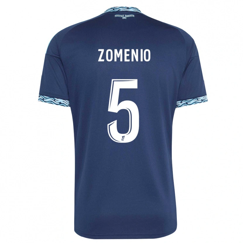 Danxen Bambino Maglia Paco Zomenio #5 Blu Acciaio Bianco Kit Gara Home 2026/27 Maglietta