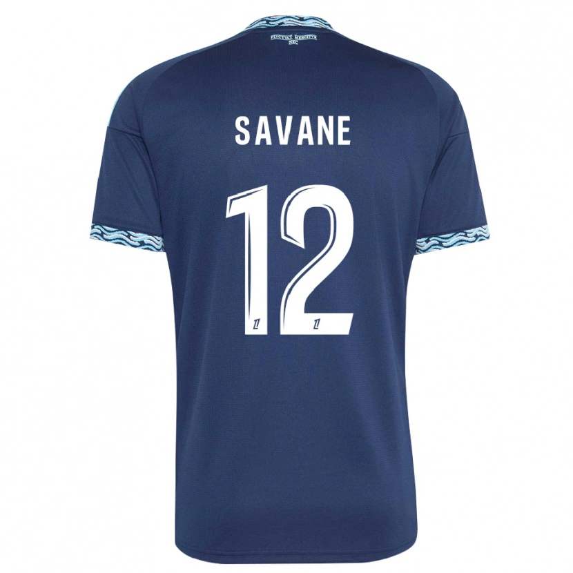 Danxen Bambino Maglia Mohamed Savane #12 Blu Acciaio Bianco Kit Gara Home 2026/27 Maglietta