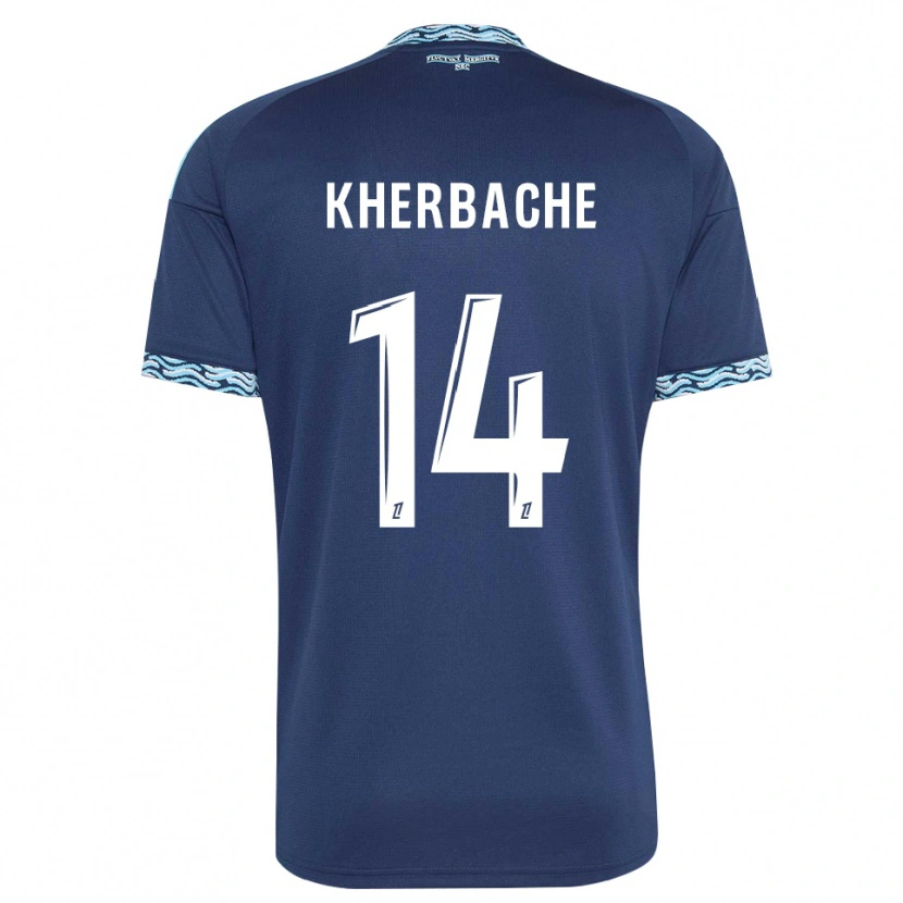 Danxen Bambino Maglia Yoann Kherbache #14 Blu Acciaio Bianco Kit Gara Home 2026/27 Maglietta