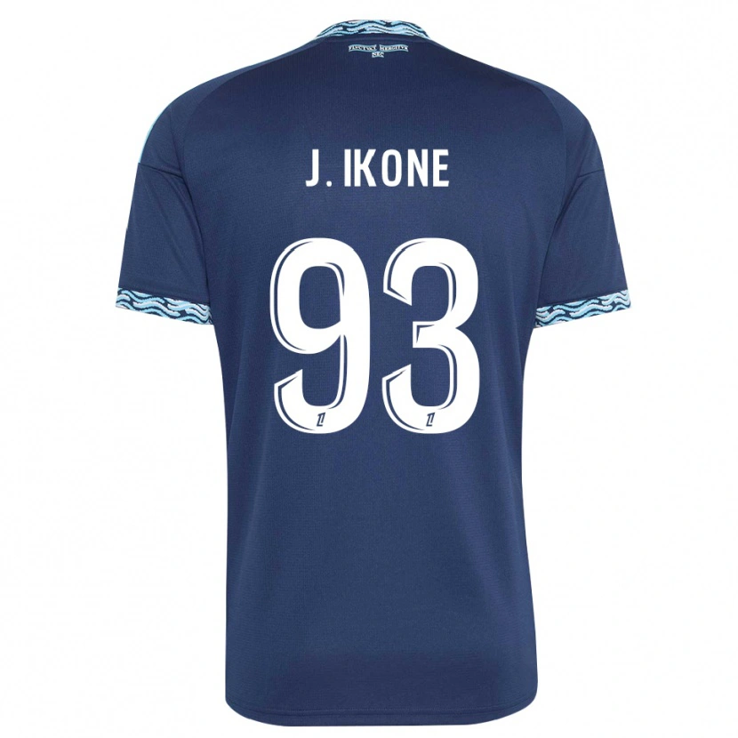 Danxen Bambino Maglia Jonathan Ikoné #93 Blu Acciaio Bianco Kit Gara Home 2026/27 Maglietta