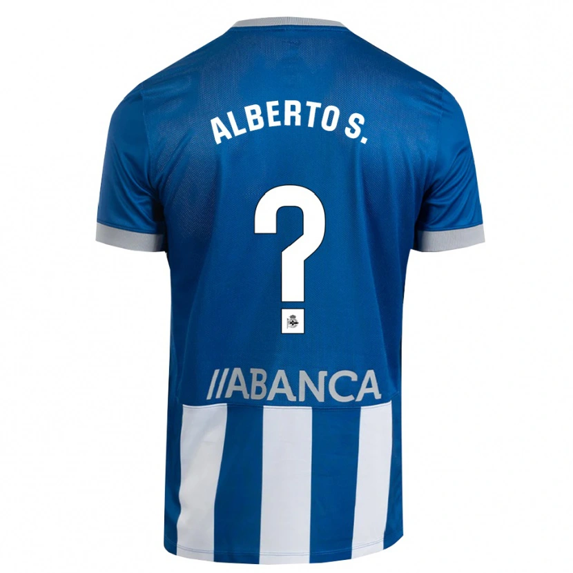 Danxen Bambino Maglia Alberto Sánchez #0 Blu Grigio Bianco Kit Gara Home 2026/27 Maglietta