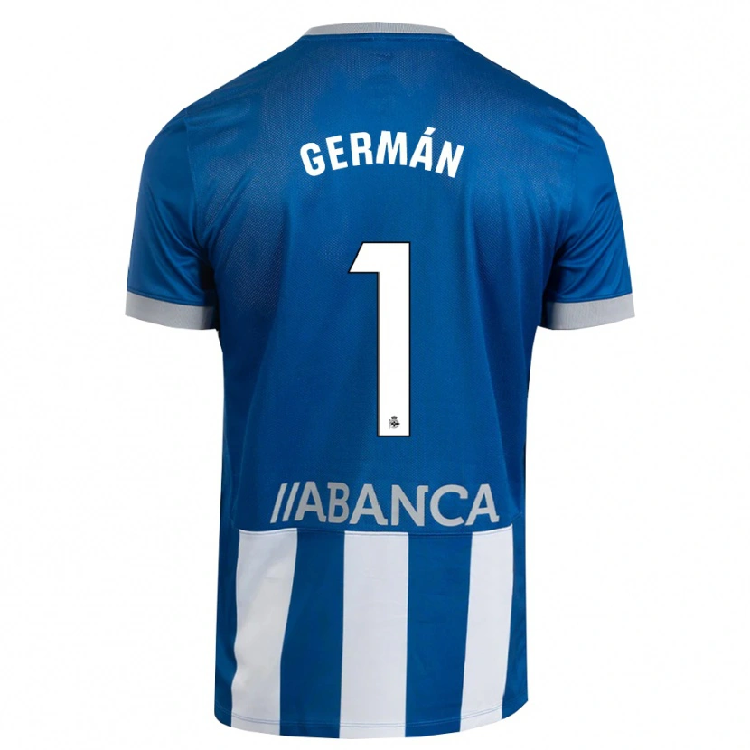 Danxen Bambino Maglia Germán Parreño #1 Blu Grigio Bianco Kit Gara Home 2026/27 Maglietta