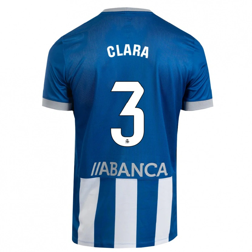 Danxen Bambino Maglia Clara Rodríguez #3 Blu Grigio Bianco Kit Gara Home 2026/27 Maglietta