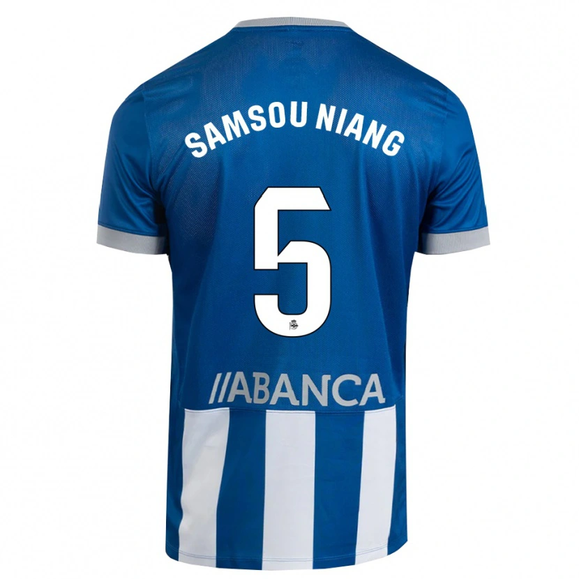 Danxen Bambino Maglia Papa Samsou Niang #5 Blu Grigio Bianco Kit Gara Home 2026/27 Maglietta