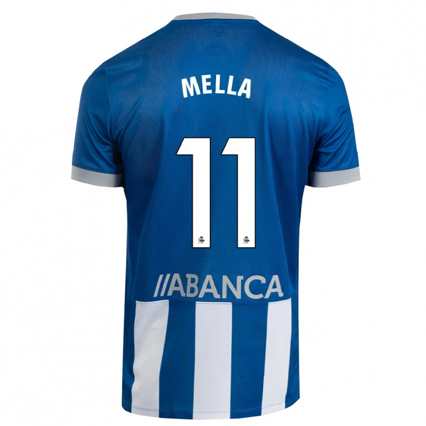 Danxen Bambino Maglia David Mella #11 Blu Grigio Bianco Kit Gara Home 2026/27 Maglietta