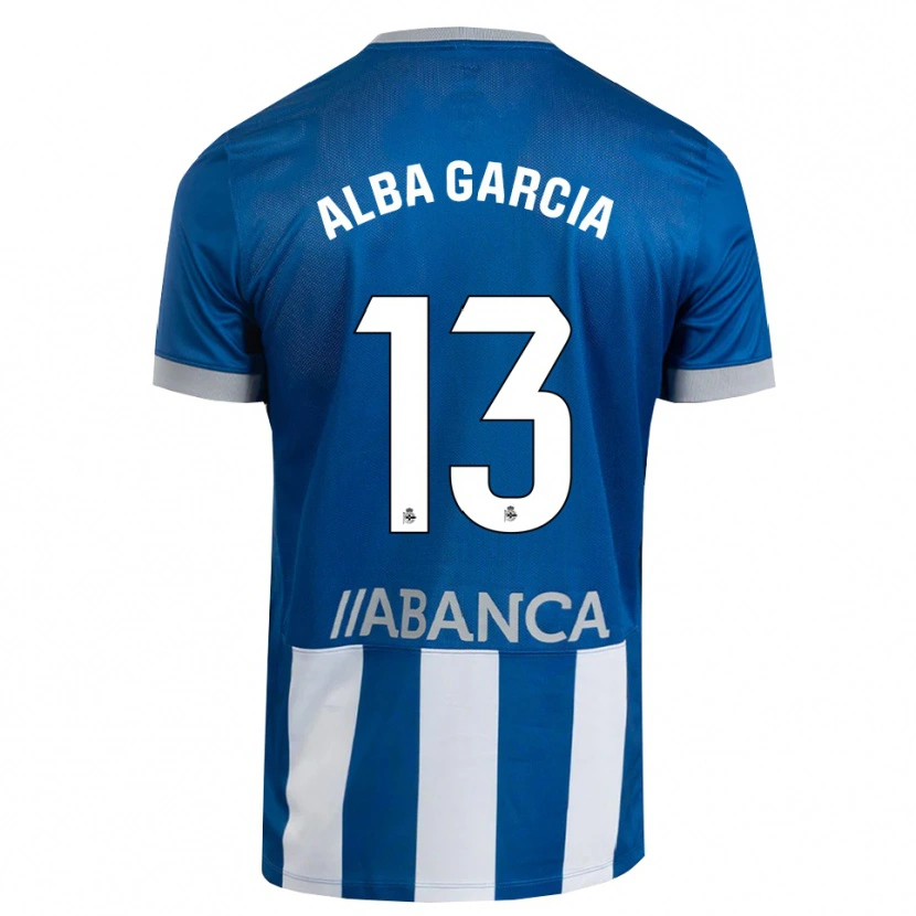 Danxen Bambino Maglia Lucía Alba García #13 Blu Grigio Bianco Kit Gara Home 2026/27 Maglietta