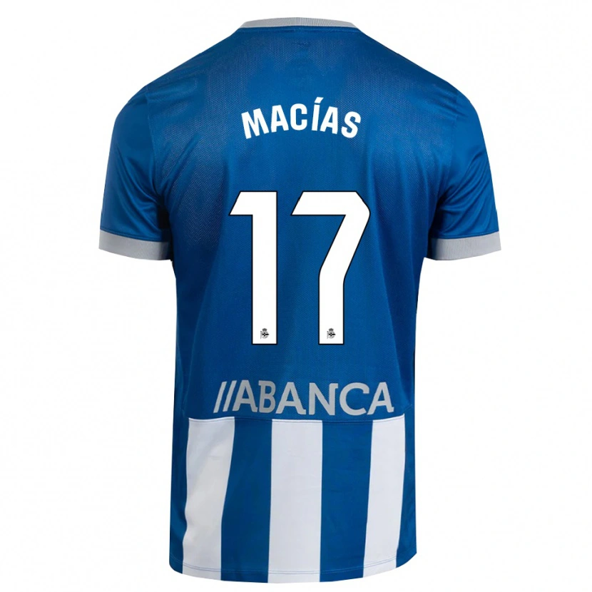 Danxen Bambino Maglia Luisao Macías #17 Blu Grigio Bianco Kit Gara Home 2026/27 Maglietta