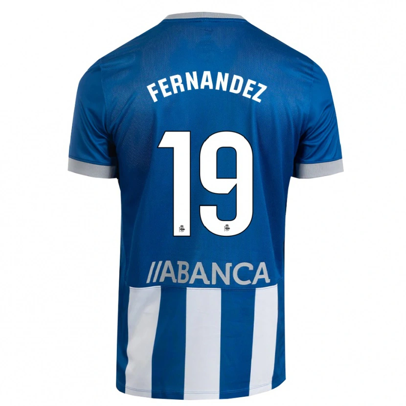 Danxen Bambino Maglia Quique Fernández #19 Blu Grigio Bianco Kit Gara Home 2026/27 Maglietta