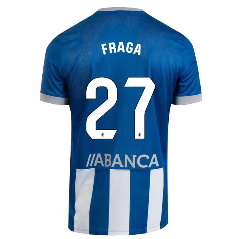 Danxen Bambino Maglia Álvaro Fraga #27 Blu Grigio Bianco Kit Gara Home 2026/27 Maglietta