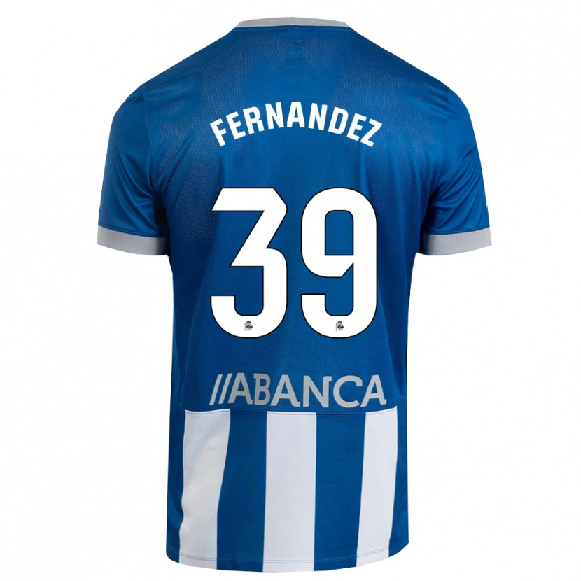 Danxen Bambino Maglia David Fernández #39 Blu Grigio Bianco Kit Gara Home 2026/27 Maglietta