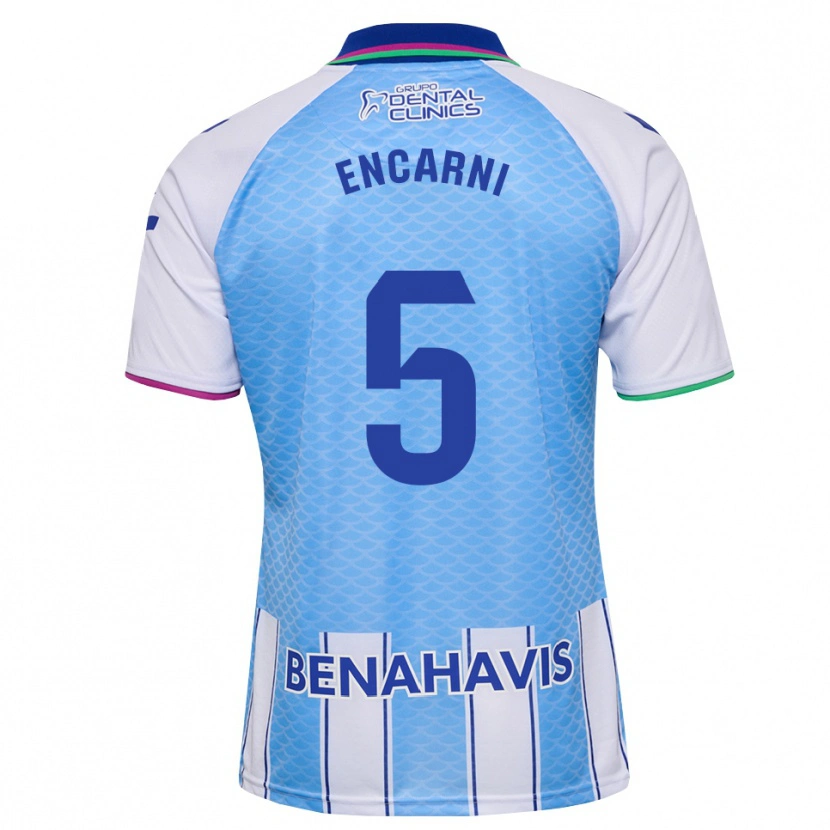 Danxen Bambino Maglia Encarni #5 Blu Cielo Profondo Bianco Kit Gara Home 2026/27 Maglietta