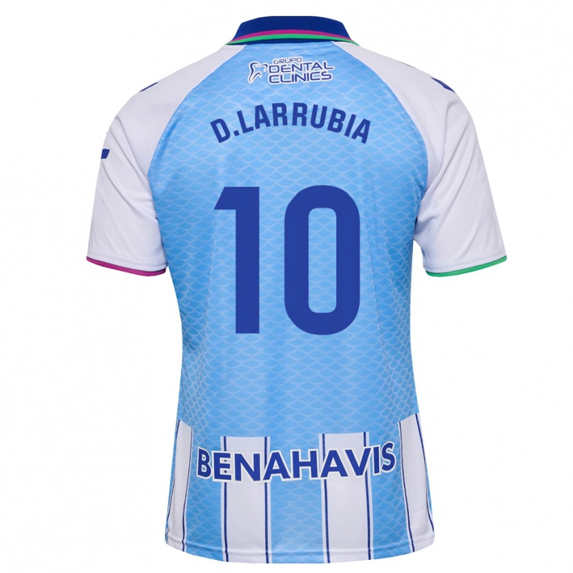 Danxen Bambino Maglia David Larrubia #10 Blu Cielo Profondo Bianco Kit Gara Home 2026/27 Maglietta