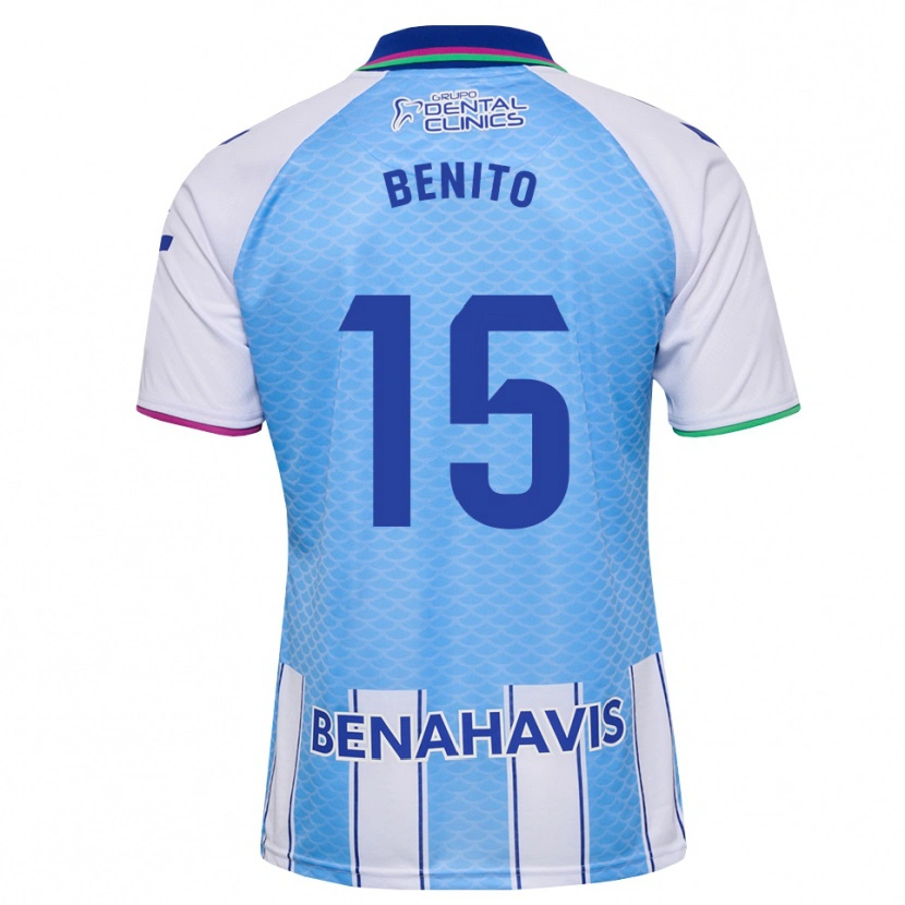 Danxen Bambino Maglia Iván Benito #15 Blu Cielo Profondo Bianco Kit Gara Home 2026/27 Maglietta