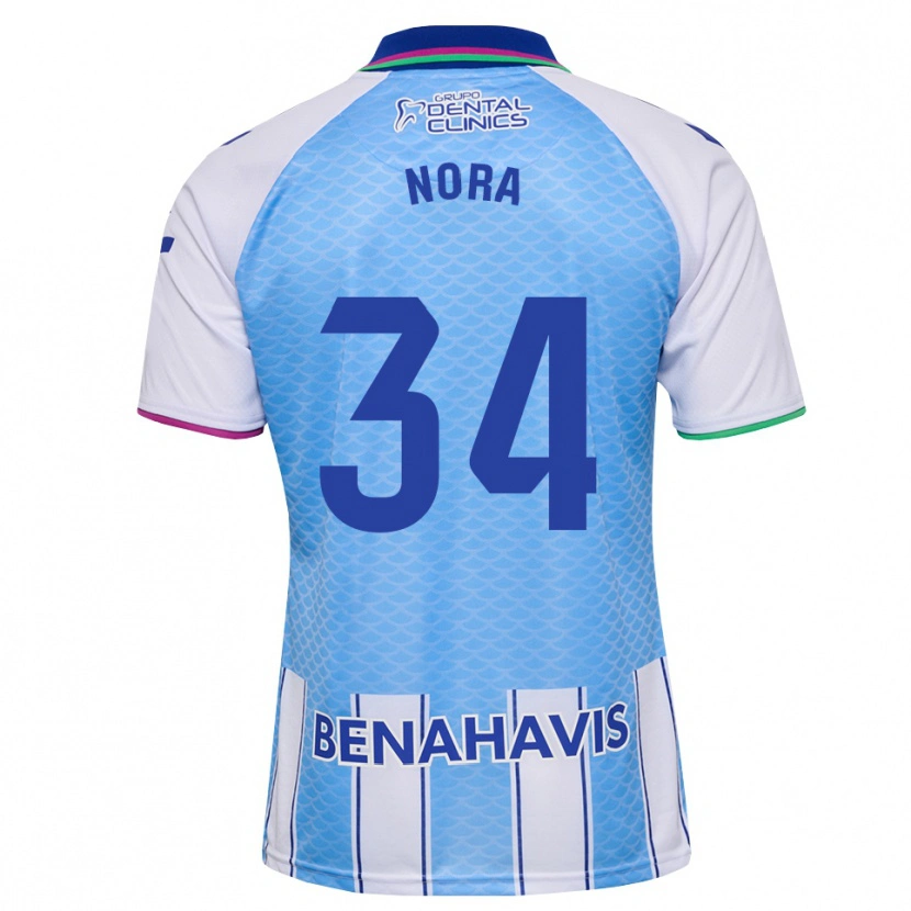 Danxen Bambino Maglia Nora #34 Blu Cielo Profondo Bianco Kit Gara Home 2026/27 Maglietta