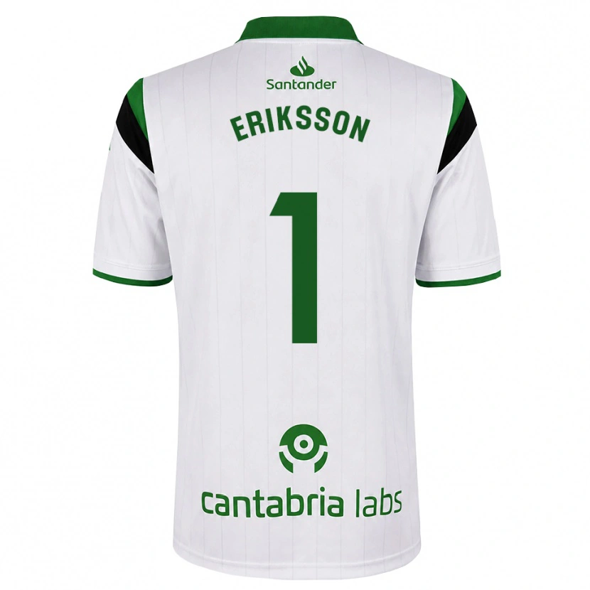 Danxen Bambino Maglia Simon Eriksson #1 Bianco Verde Nero Kit Gara Home 2026/27 Maglietta